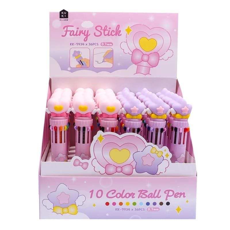 BOLIGRAFO MULTICOLOR ESTRELLA/CORAZON