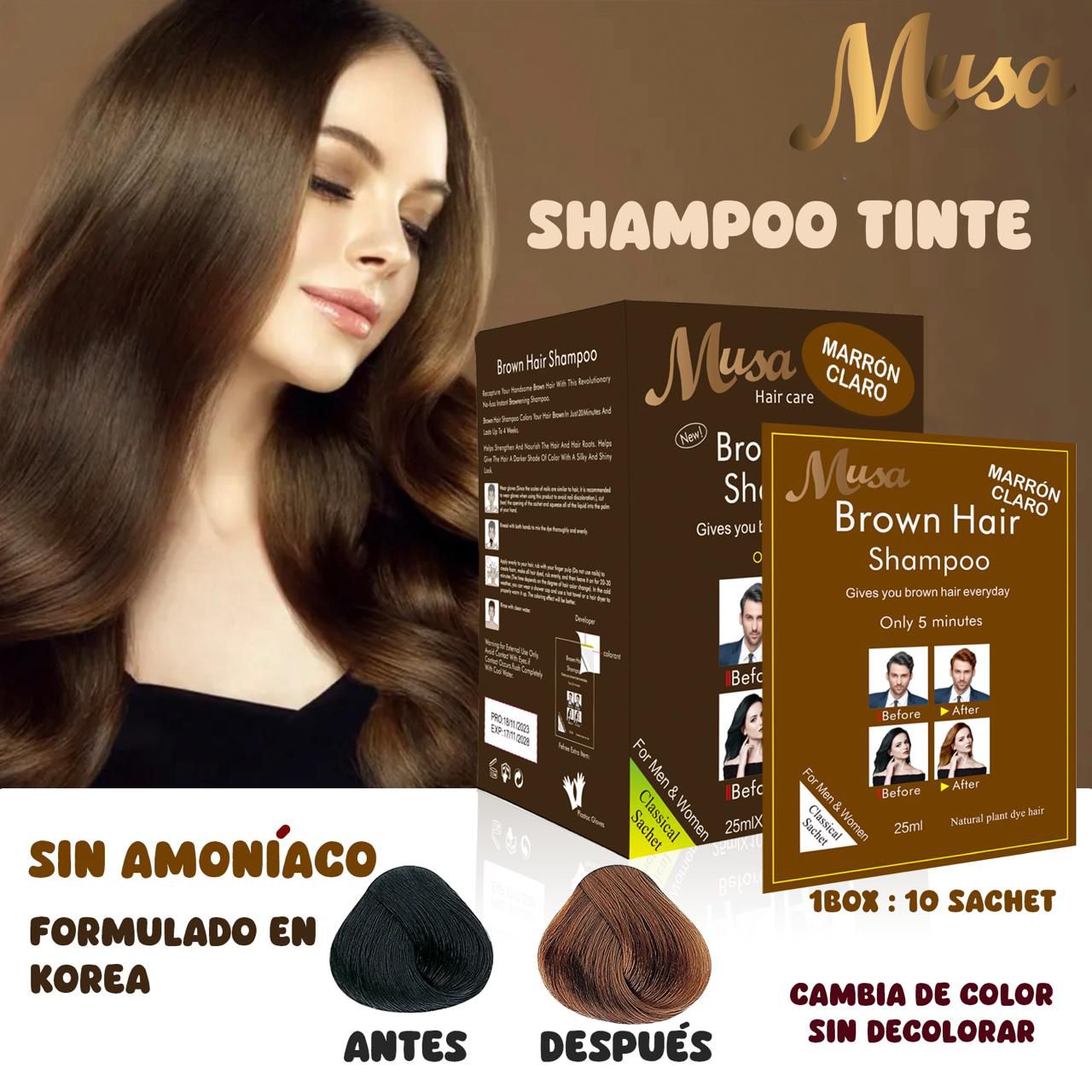 SHAMPOO CHOCOLATE EN SACHET X10