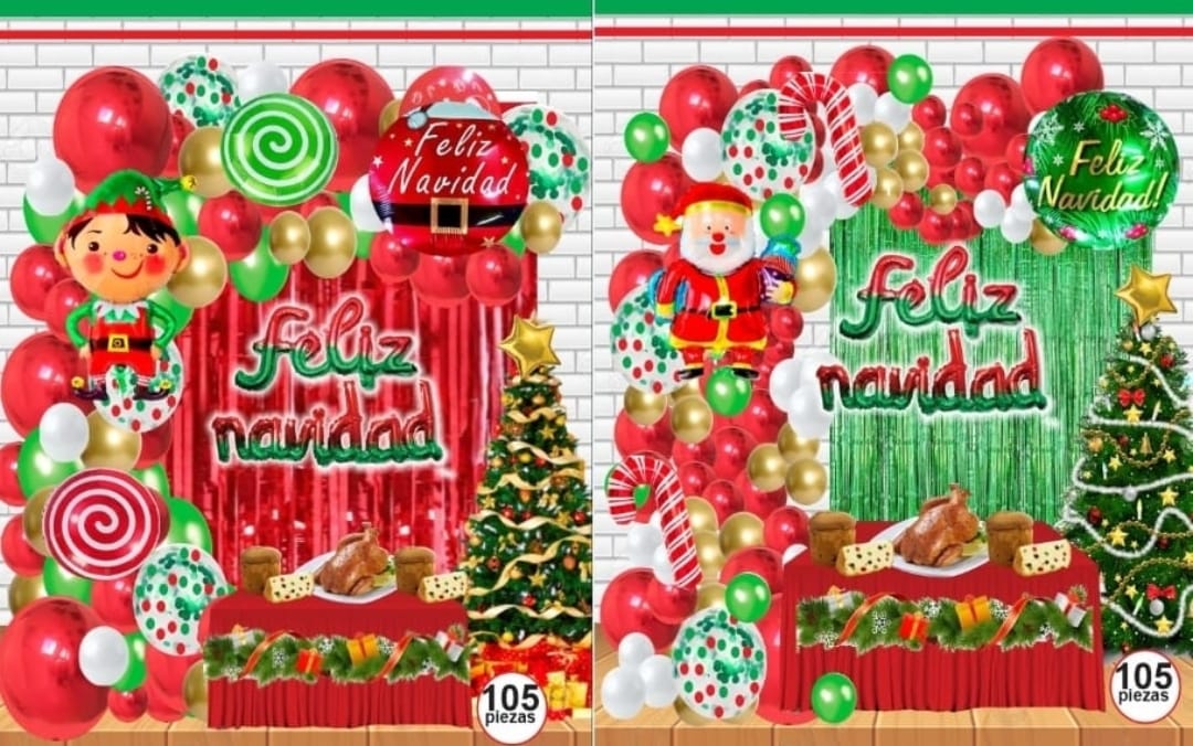 SET DE ARCO DE GLOBOS NAVIDEÑO