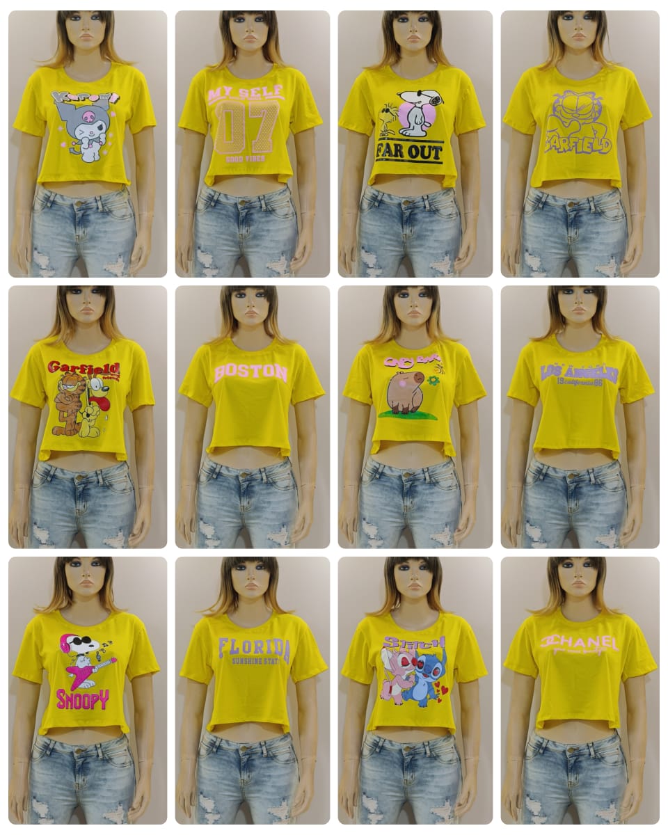 POLOS CROPS AMARILLOS