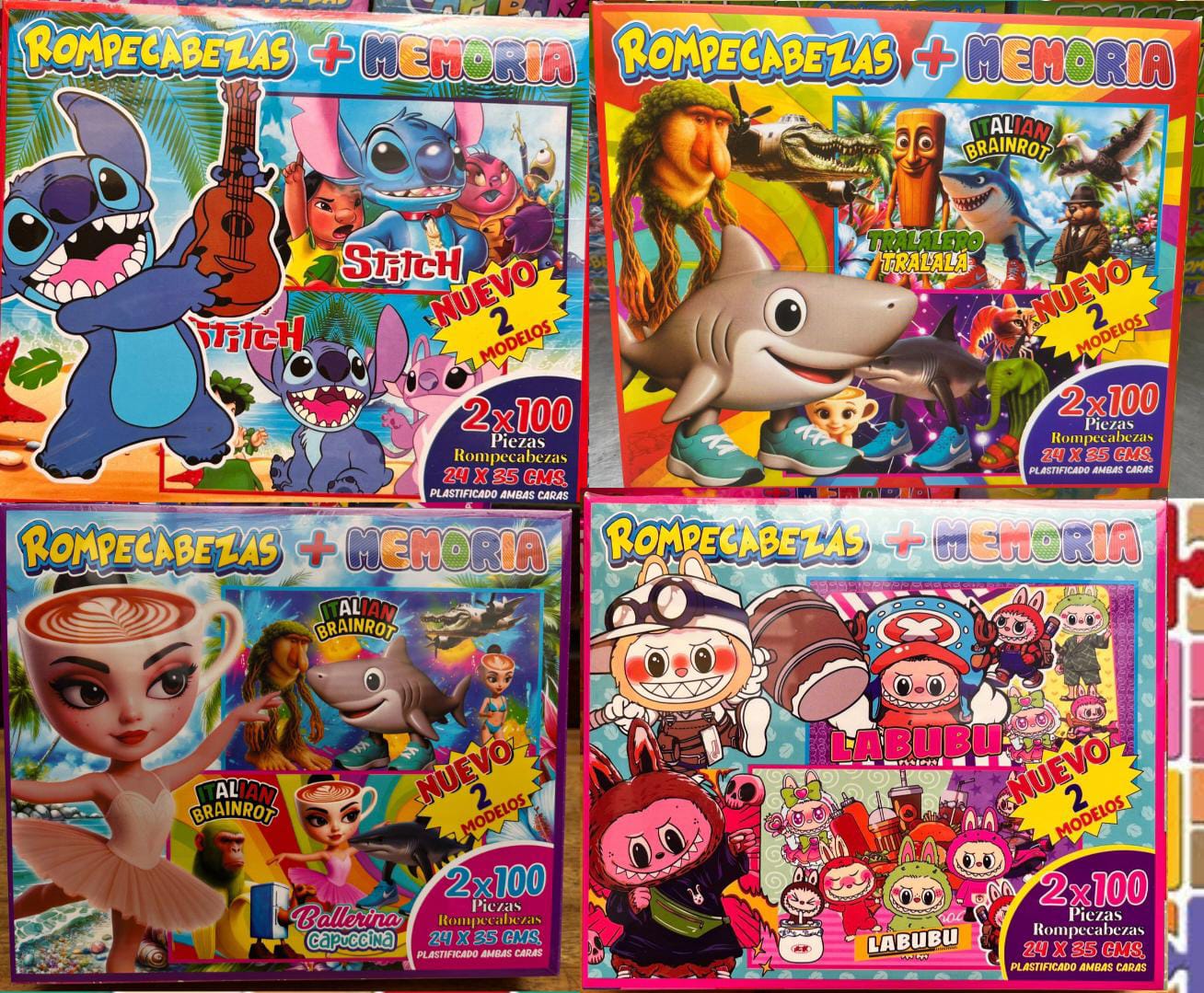 ROMPECABEZA 100PZ +  JUEGO DE MEMORIA