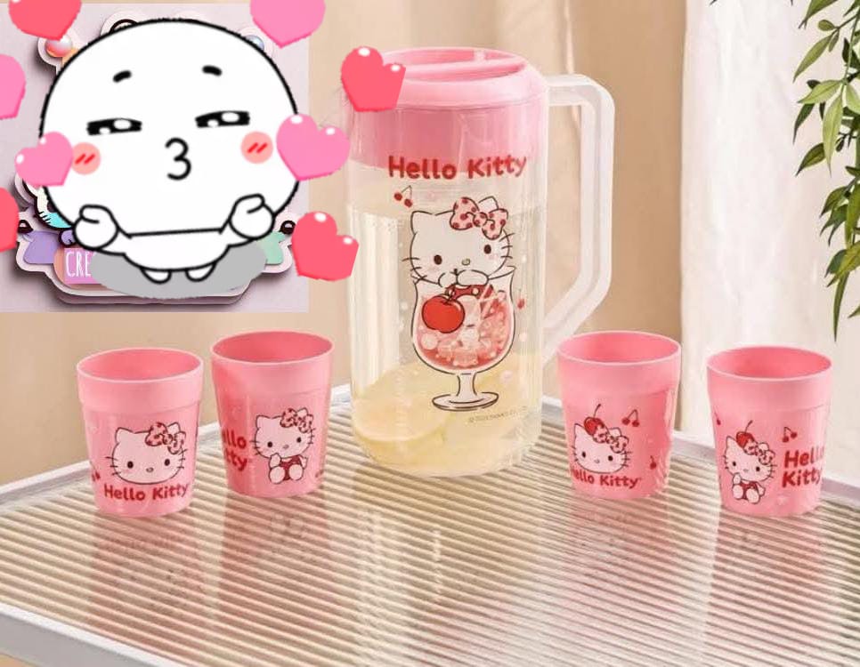 SET DE JARRAS + VASOS KAWAI